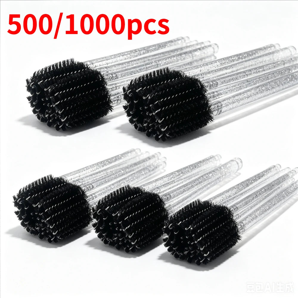 Wholesale 100/500/1000pcs  Spoolies for Eyebrow  Beauty Tools Eye Lash Extension Colorful Disposable Mascara Wands Eyelash Brush