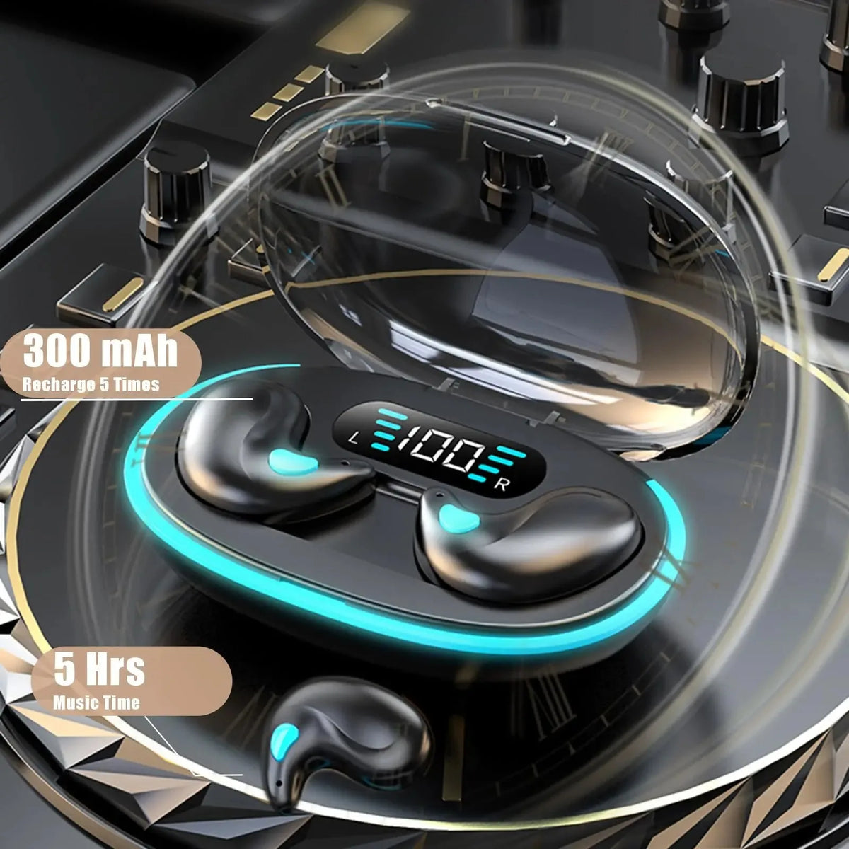 Sleep Earphones Bluetooth Wireless Tiny Compact Design Fit for Small Ears Portable Audio Headphones Ideal for Side Sleeping