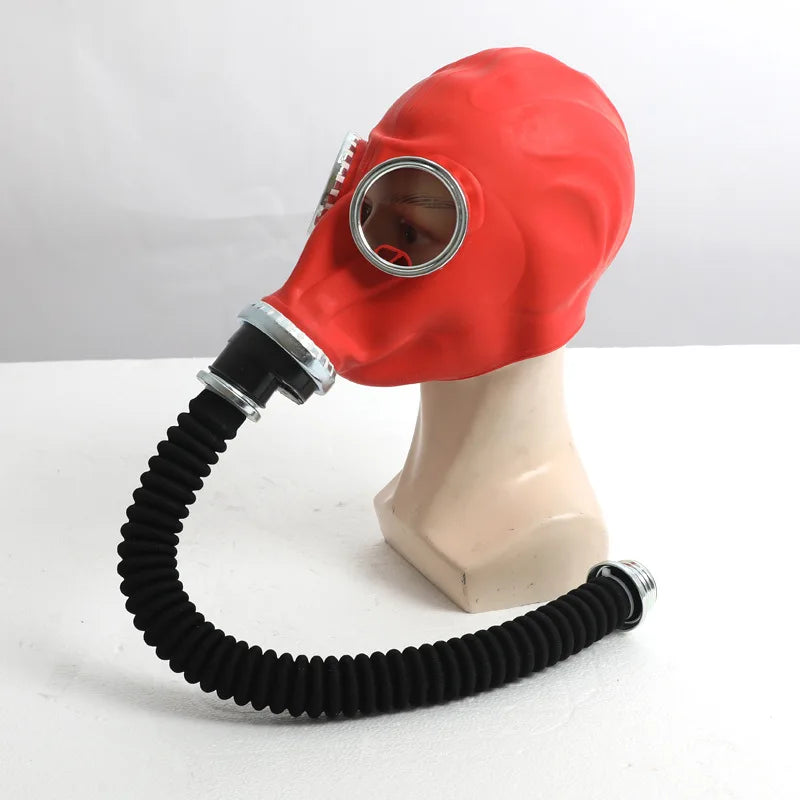 Multi-Function Full Head Gas Mask Respirator Hood Rubber Chemical Mask For Painting Spray Pesticide Cool Halloween Decor Props
