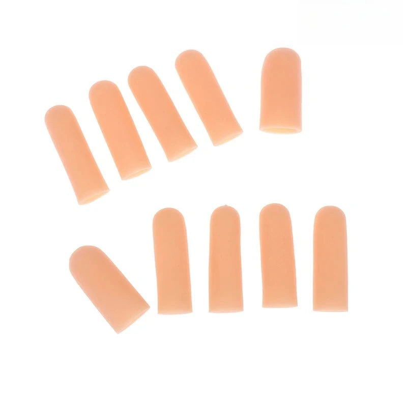 Anti Cut Silicone Finger Protector Sleeves Heat Resistant Gel Tube Hand Bandage Cooking Kitchen Tools