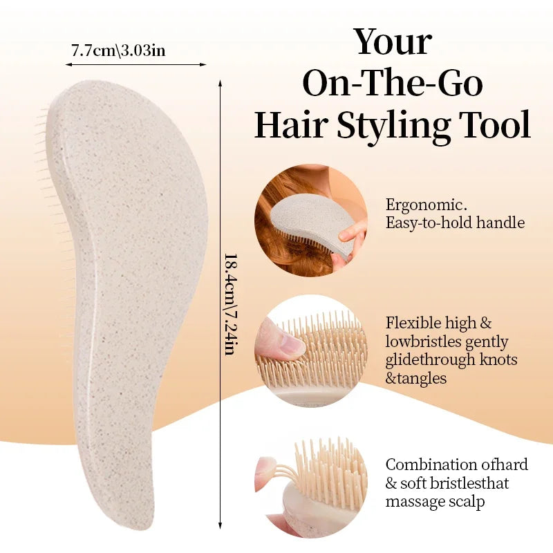 Magic Detangling Boxed Hair Comb Anti Static Hairdressing Comb Girls Hair Comb Scalp Massage Hair Comb Barber Hair Accessories
