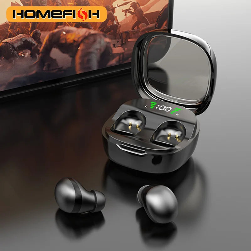 Mini Invisible Earphones Bluetooth 5.3 Headphones HiFi Stereo Wireless Headsets Noise Reduction Earbuds for Xiaomi Huawei