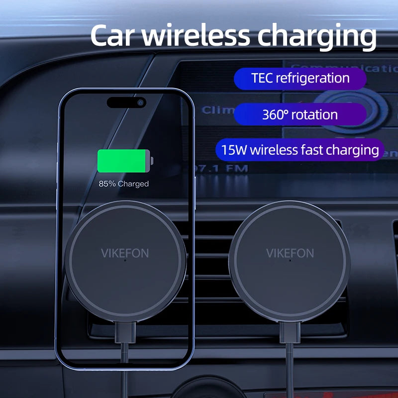 Magnetic Car Wireless Charger for magsafe iPhone 12 13 14 15 16 17Pro Max Mini Air Vent Car Phone Holder Stand Fast Car Charging