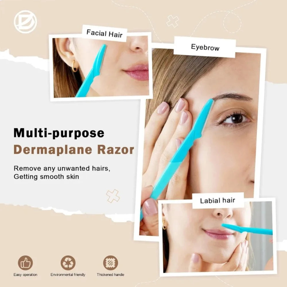 40Pcs Eyebrow Trimmer Makeup Beauty Tools Safe Eye Brow Razor Face Body Hair Removal Shaver Blades Woman Eyebrows Shaping Knife