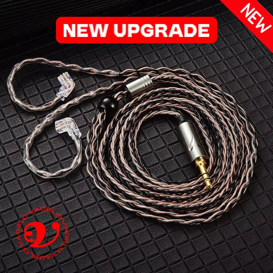 Hot QKZ T1 Earphone Cable 3.5mm Jack QDC 0.75mm Connector Wired Headphones For ZXN ZXT VK4 ZX2 ZAX2 KZ EDX ZSN Pro X TRN MT1