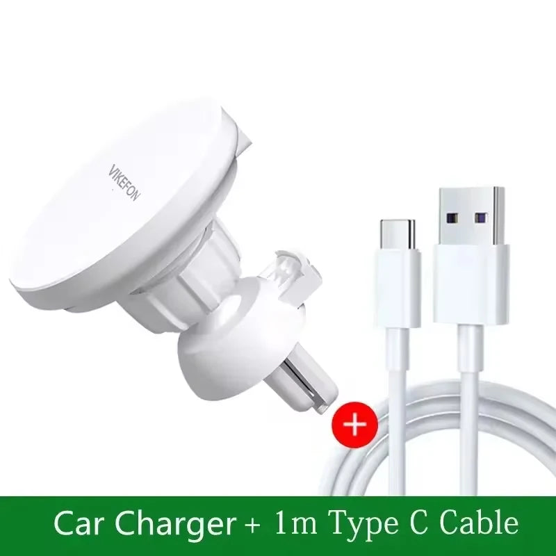 Magnetic Car Wireless Charger for magsafe iPhone 12 13 14 15 16 17Pro Max Mini Air Vent Car Phone Holder Stand Fast Car Charging