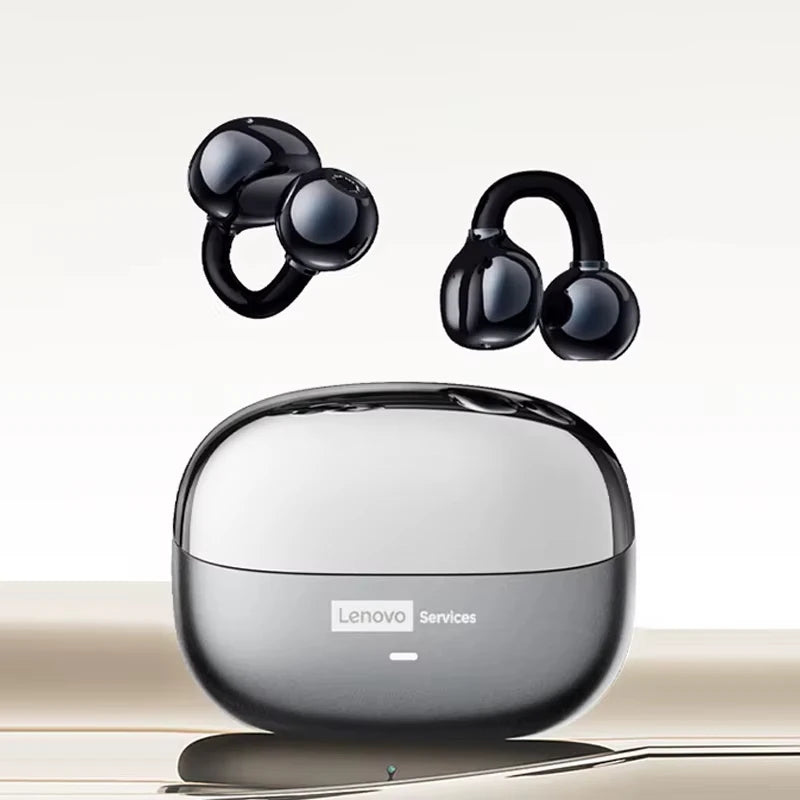 Choice Lenovo LE302 OWS Ear Clip Wireless Earphones Low Latency HD Call Bluetooth Headphones HiFi Music Sport Fashion Earbuds