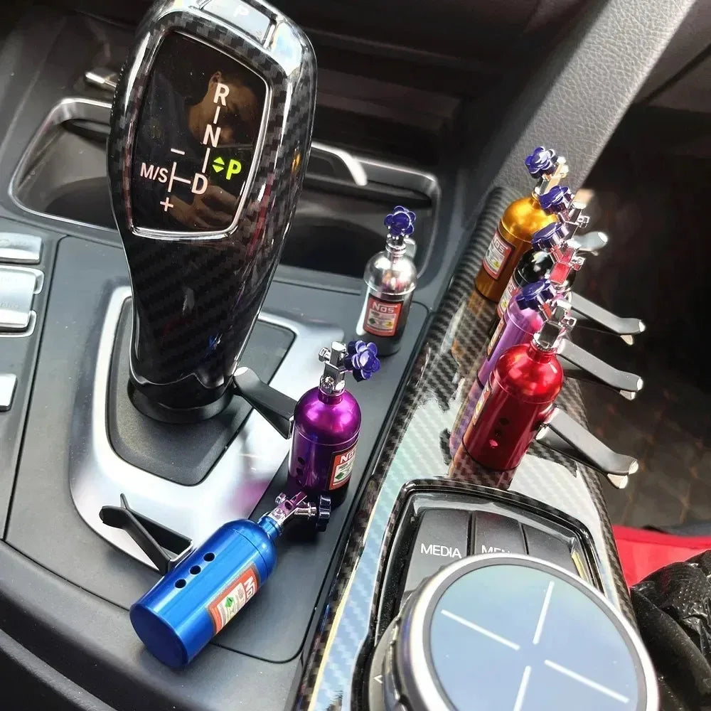 1Pcs  NOS  Nitrogen  Bottle  Shape  Car  Air  Freshener  Vent Clip  Fragrance  Diffuser  Auto  Interior  Perfume  Decoration