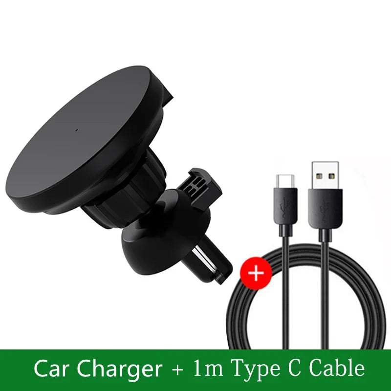 Magnetic Car Wireless Charger for magsafe iPhone 12 13 14 15 16 17Pro Max Mini Air Vent Car Phone Holder Stand Fast Car Charging
