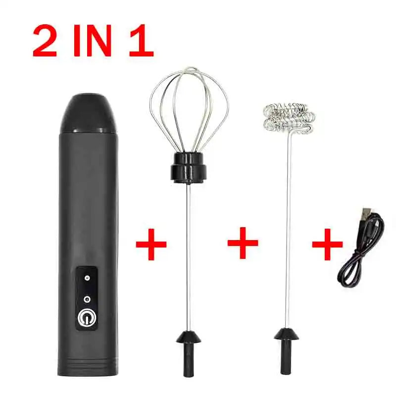 Wireless Electric Milk Frother Handheld Egg Beater Foamer Coffee Maker Electric Blender Mixer Mini Portable Blender Kitchen Tool
