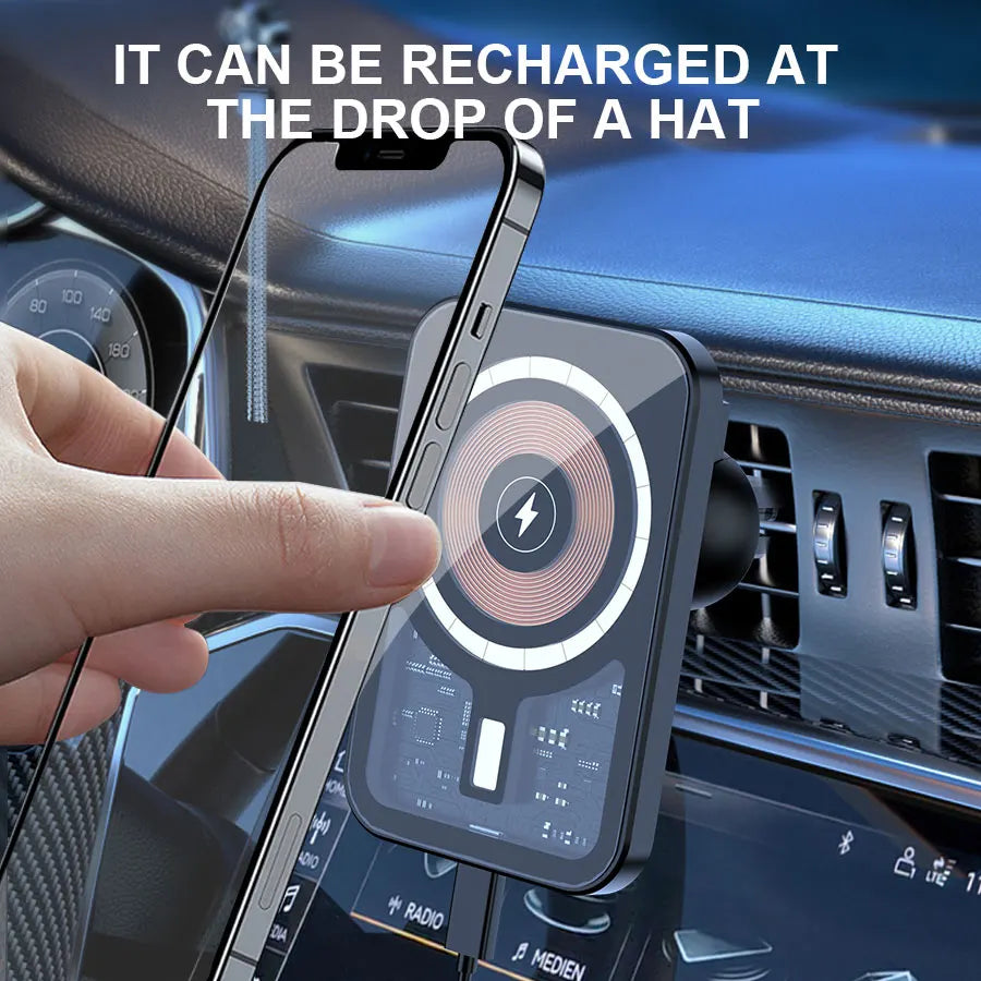 Magnetic Wireless Charger Car Air Vent Mount Phone Holder Stand Fast Charging Station For iPhone 13 14 15 16 17 Pro Max Macsafe