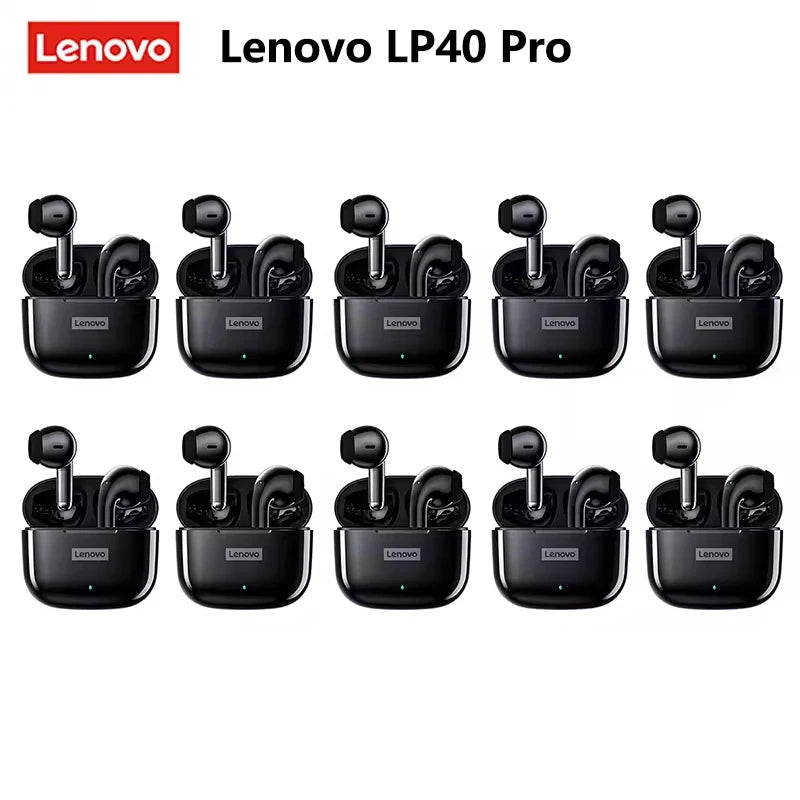 Lenovo LP40 Pro Bluetooth V5.3 Earphones Anti-sweat Lightweight Headphones Compatible With Smart Phone Laptop Computer Earbuds