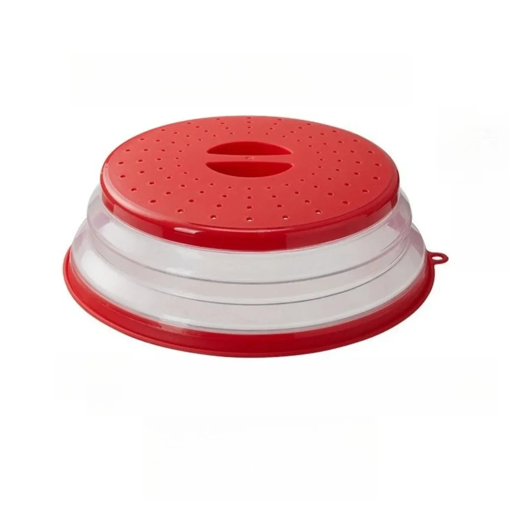 Foldable Microwave Splash Guard Lid BPA Free Heat Resistant Cover With Hanging Hook Anti Splatter Kitchen Gadget For Heating Pla