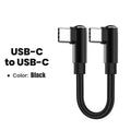 90 Degree Elbow 66W USB A/USB C To Type C Fast Charging Cable Short Data Cable For iPhone 15 16 Xiaomi Samsung Huawei Power Bank