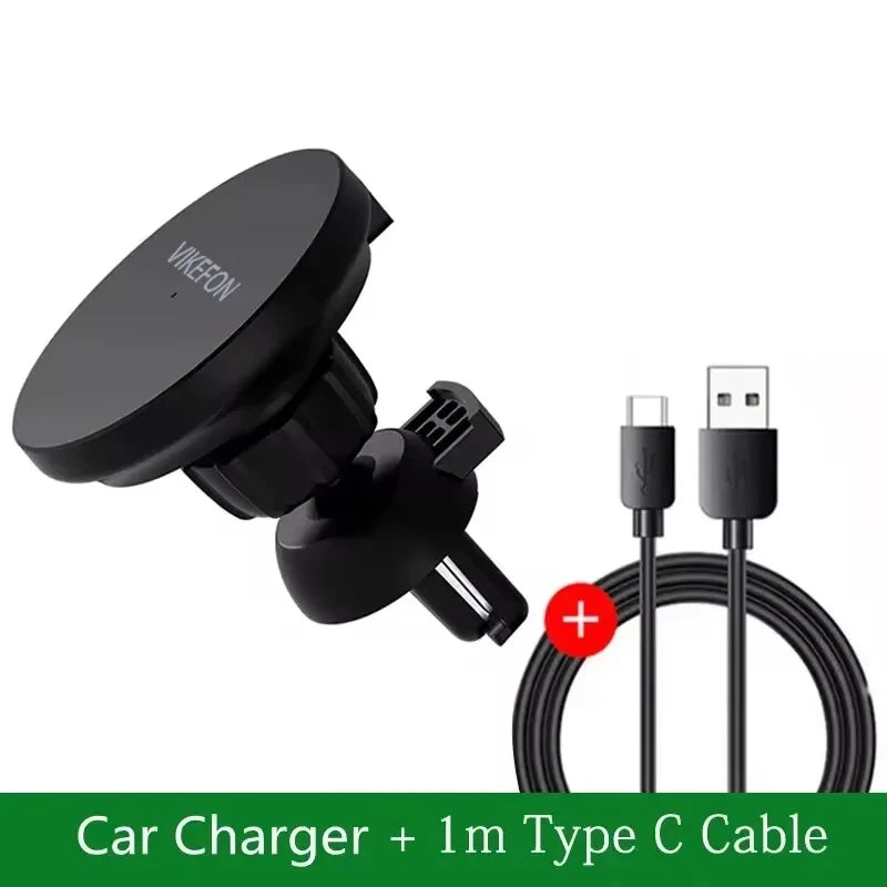 Magnetic Car Wireless Charger for magsafe iPhone 12 13 14 15 16 17Pro Max Mini Air Vent Car Phone Holder Stand Fast Car Charging