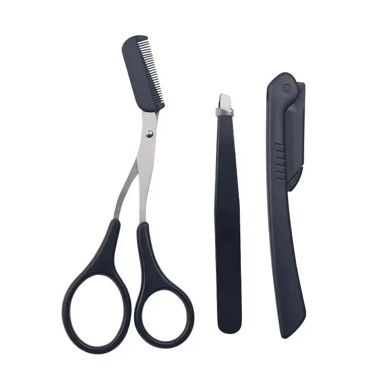 1/3pcs stainless steel eyebrow clip comb Scissors Eyebrow trimmer Eyebrow trimmer tool Women's beauty tools eyebrow tweezers