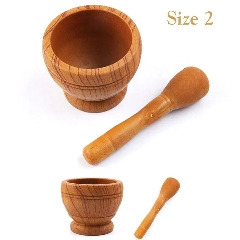 Manual Garlic Crusher Mortar And Pestle Multifunctional Spice Grinder Herb Medicine Grinding Bowl Kitchen Tool Set