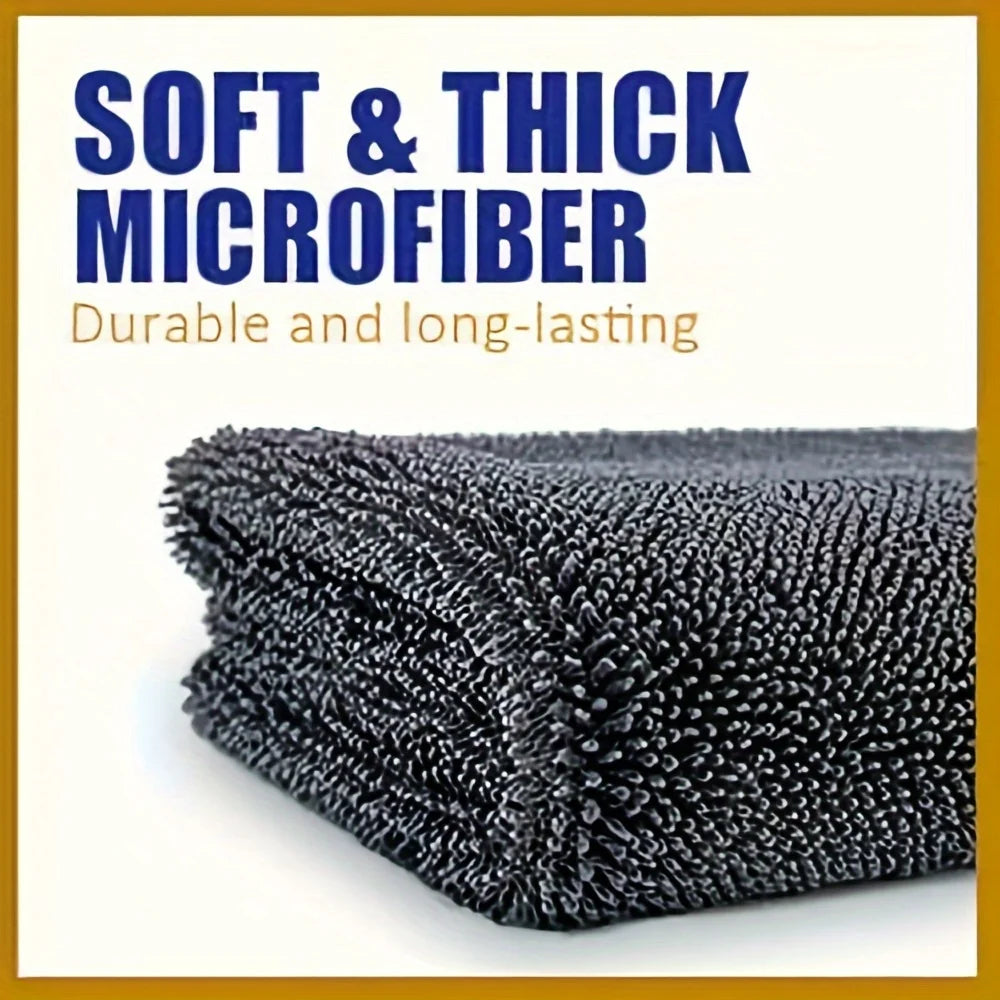 SEAMETAL High-end Car Wash Microfiber Twisted Towel Super Absorbent Fast Drying Towels Detailing Cloth for Car Cleaning Tools