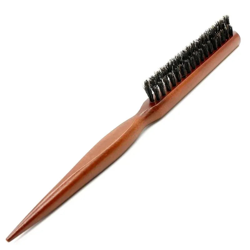 Professional Anti-Static Scalp Massage Paddle Hair Brush Imitation Wood Handle Stylist Tool for Teas
