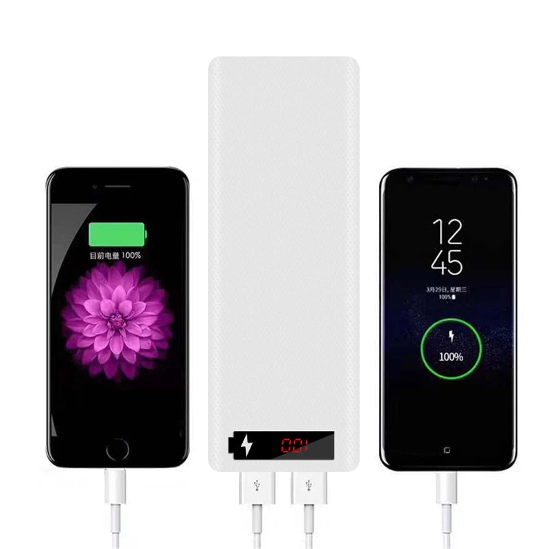 DIY Shell 8-cell 18650 Battery Box Power Bank Holder Cases Charge Storage PD Dual USB Kit for Cellphone Charge