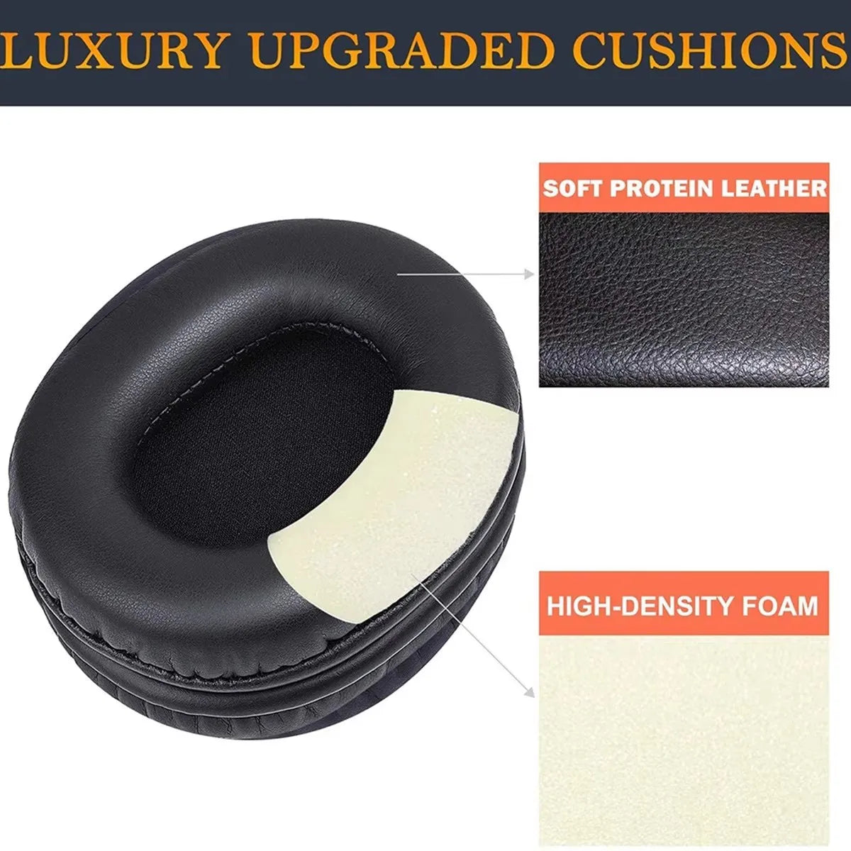 M50X Replacement Ear pads Compatible with Audio Technica ATH M50 M50X M50XBT M50RD M40X M30X M20X MSR7 SX1 Headphones Earpads