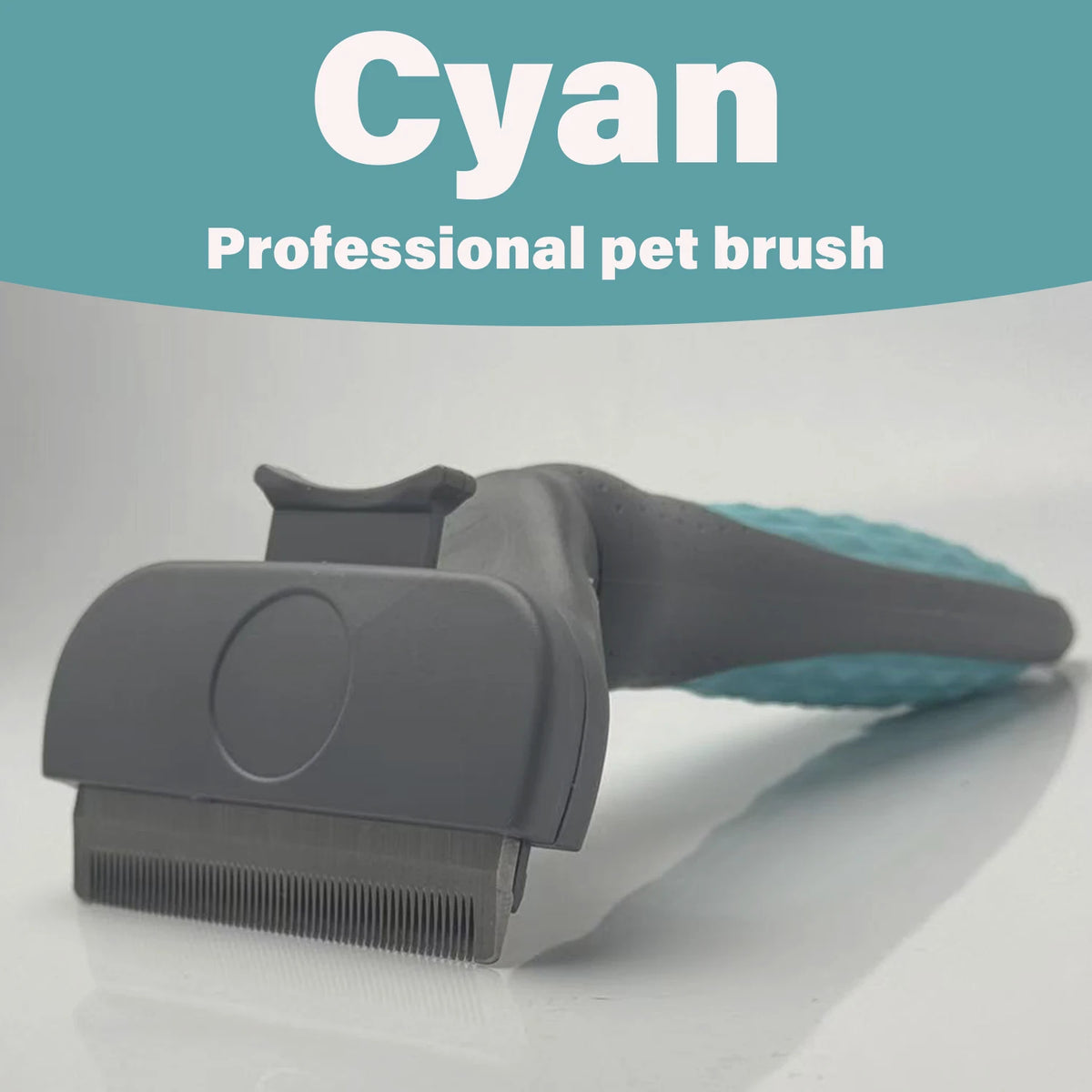 Planet Pet Grooming Brush - Double Sided Shedding and Dematting Undercoat Rake Comb for Dogs and Cats,Extra Wide, Blue