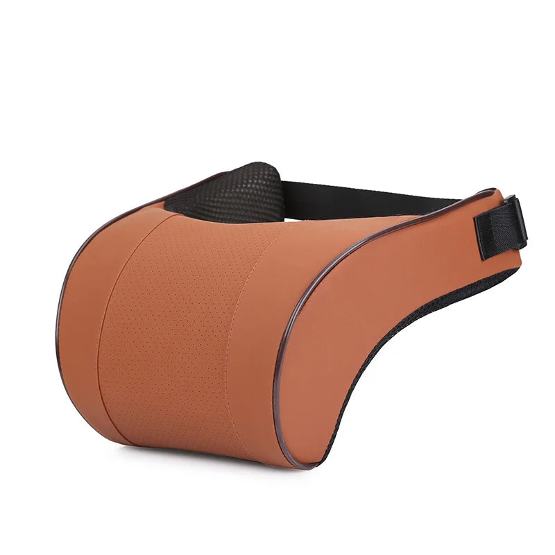 Memory Foam Car Neck Pillow PU Leather Car Headrest Neck Support Pillows Vehicle Neck Cushion Car Interior Accessories