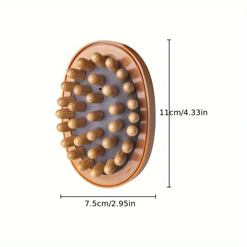 1/2pcs Air Cushion Body Massage Brush, for Deep Tissue Relaxation & Gua Sha, Soft Bristles for Legs, Stomach & Back