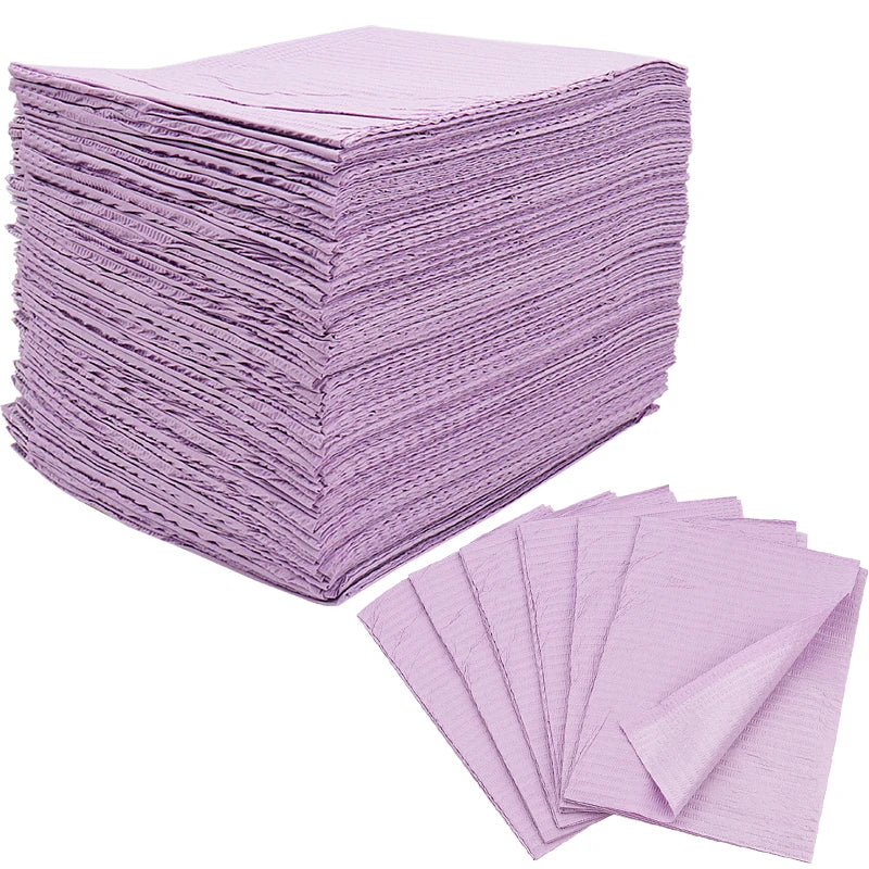 125pcs Disposable Tattoo Clean Pad For Waterproof Tattoo Tablecloth Covers Dental Bib Pads Non-woven Fabric Tattoo Accessories