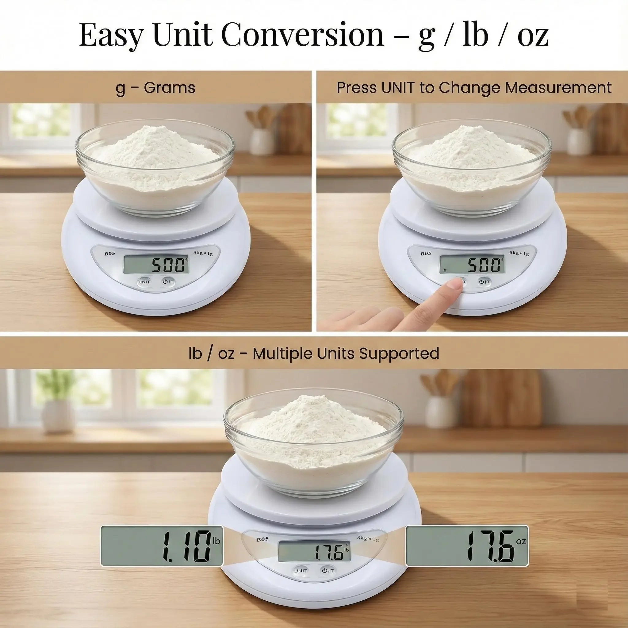 5kg/1g Electronic Scales Portable Digital LED Display Food Balance Measuring Weight Scale Kitchen Baking Scale Kitchen Tools