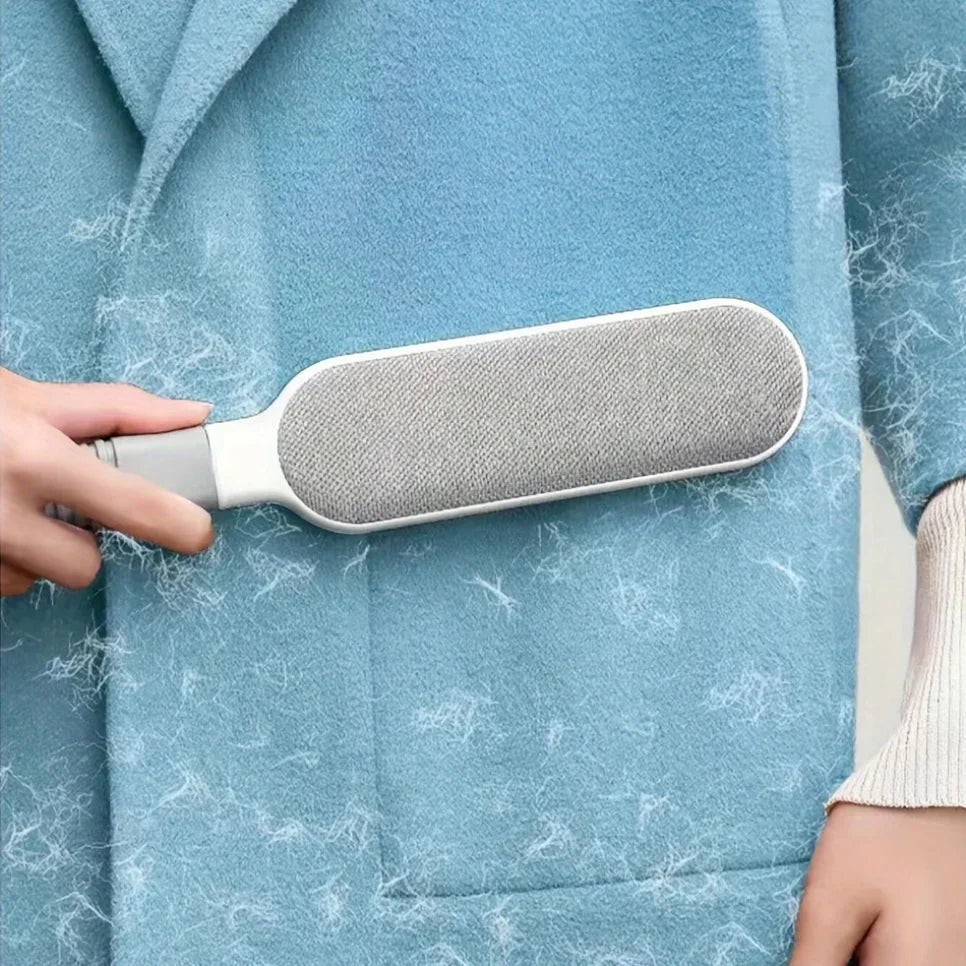Reusable dust removal brush, double-sided pet hair remover, manual electrostatic adhesive brush, durable polypropylene material