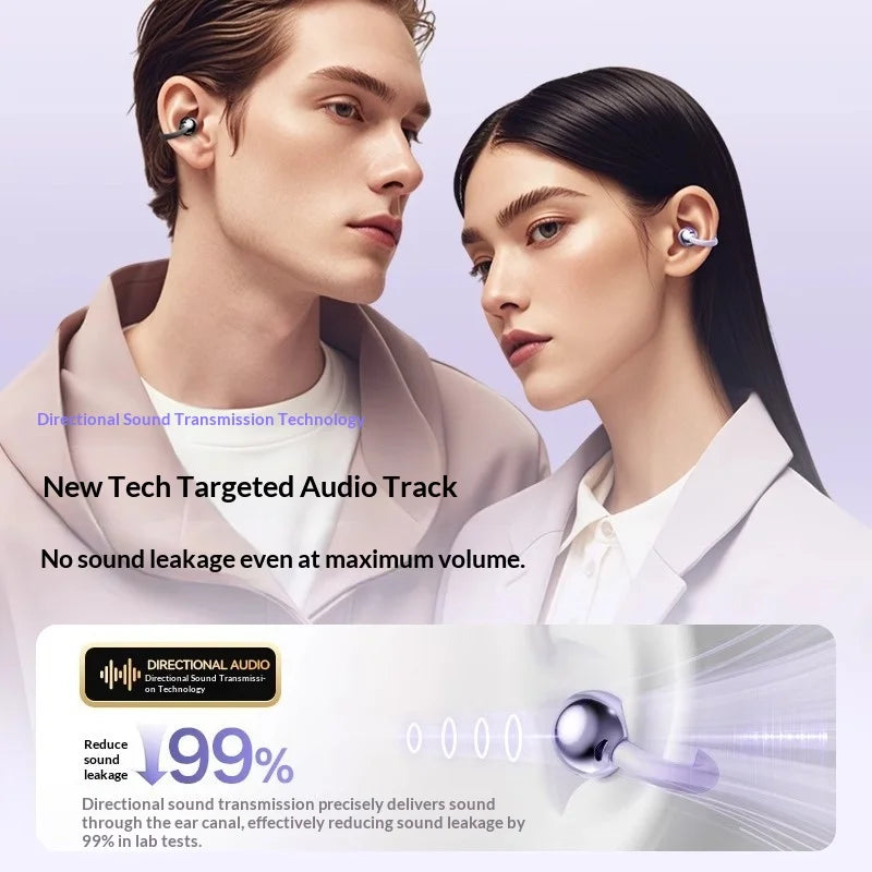 Premium Wireless Bluetooth Earbuds Clip-on Earphones Sound Quality Long Battery Life Perfect for Sports Headphones With Mic