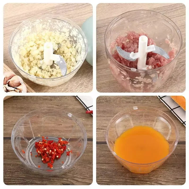 Kitchen Manual Garlic Meat Mincer Chopper Rotate Garlic Press Crusher Vegetable Onion Cutter Kitchen Tool Cooking Gadgets