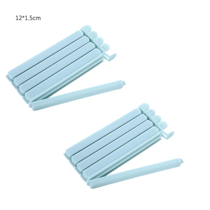 10Pcs Food Bag Sealing Clips Plastic Bag Colorful Sealing Clips for Kitchen Snack Coffee Potato Chip Food Storage Bag