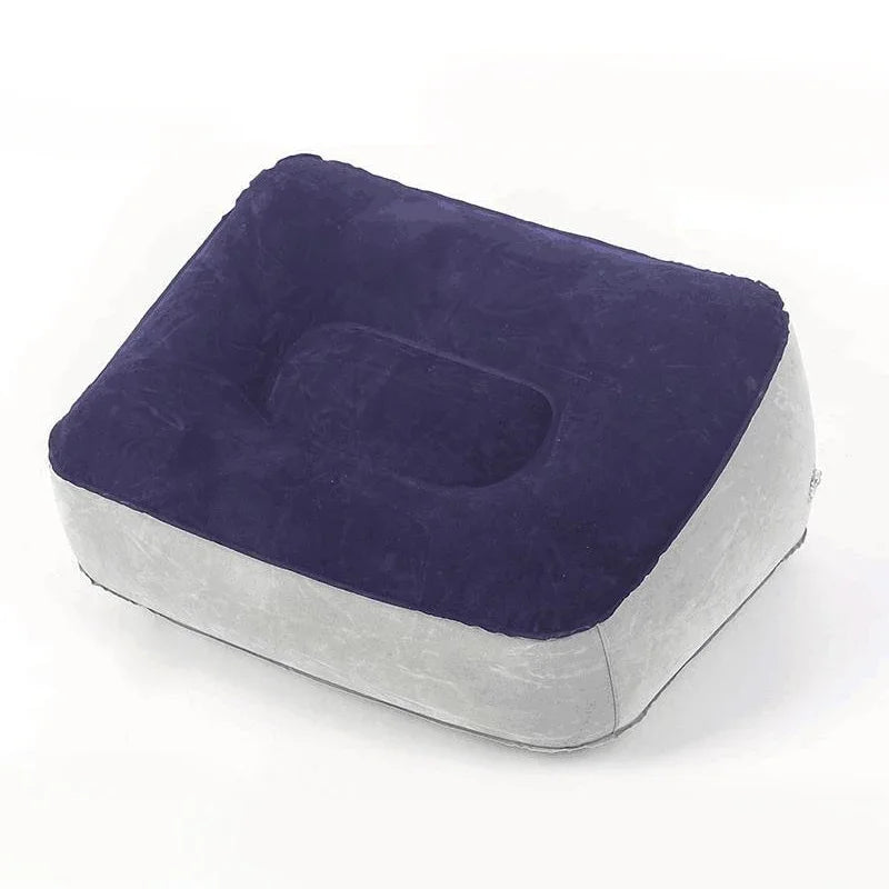 Inflatable PVC Foot Rest Pillow Leg Support Cushion For Travel Office Home Under Desk Airplane Car