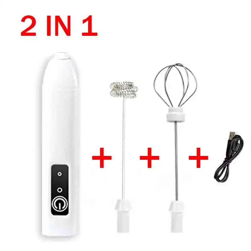 Wireless Electric Milk Frother Handheld Egg Beater Foamer Coffee Maker Electric Blender Mixer Mini Portable Blender Kitchen Tool