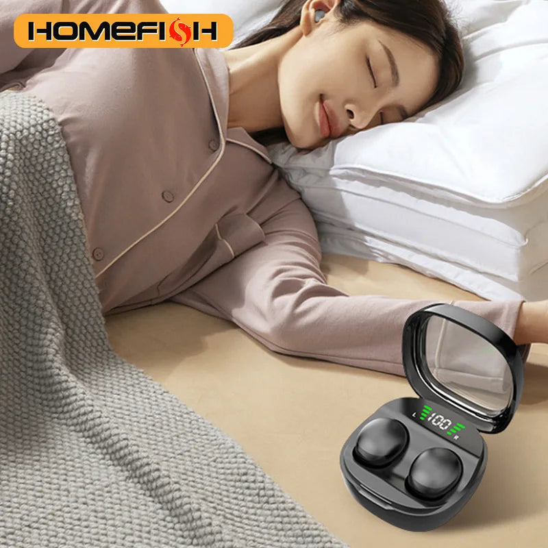 Mini Invisible Earphones Bluetooth 5.3 Headphones HiFi Stereo Wireless Headsets Noise Reduction Earbuds for Xiaomi Huawei